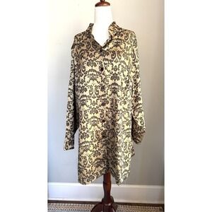 Designs & Co Lane Bryant Black Gold Duster Top Women's 18-20